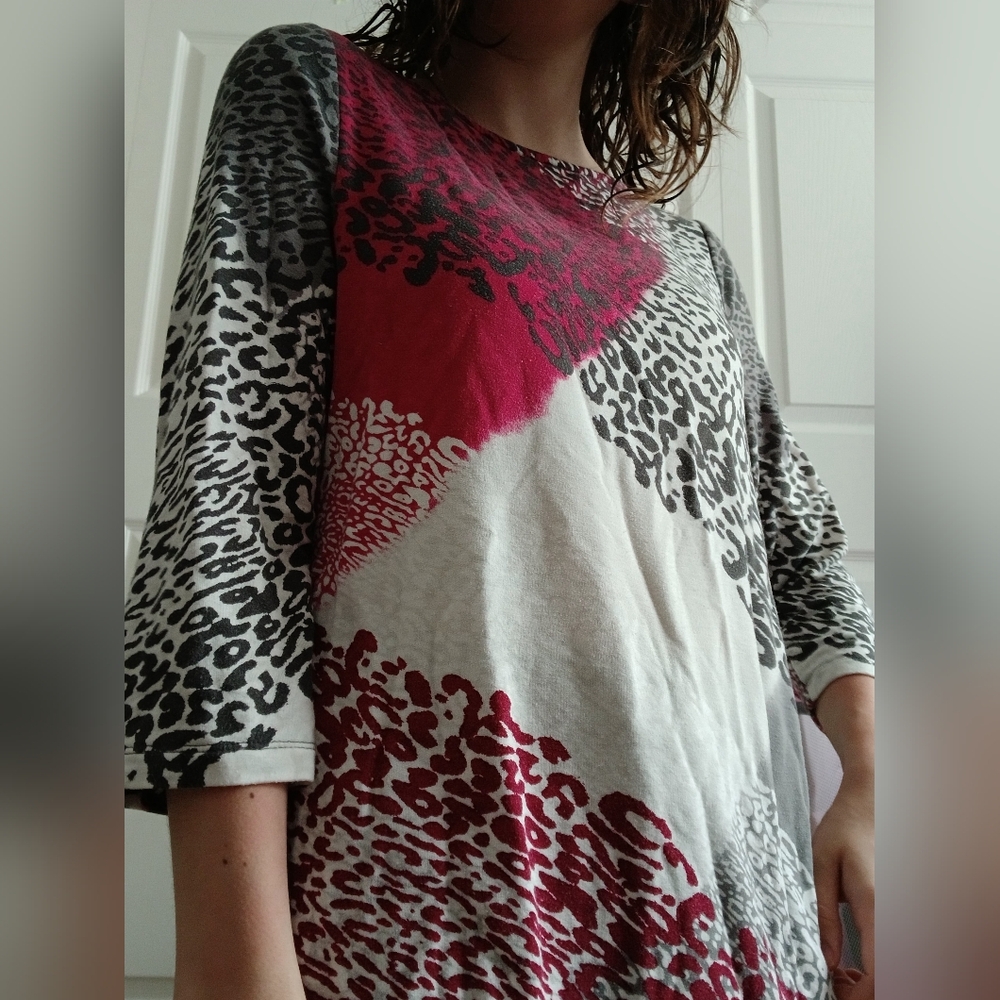 Chico's Multicolor Animal Print Long Sleeve Top